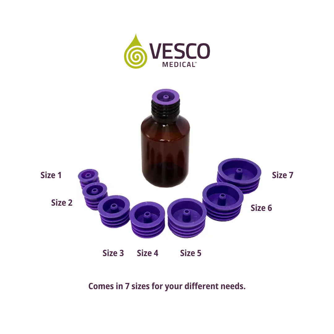 Vesco Medical Enfit Medicine Bottle Adapters -  Pack of 5