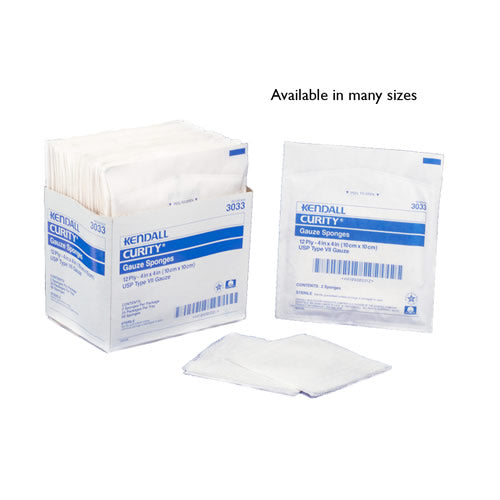 Kendall Curity Gauze Sponges Sterile